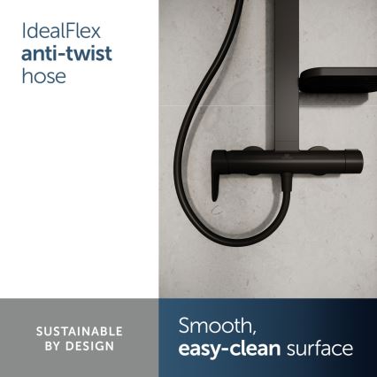 Ideal Standard BD584XG - Shower set with CERAFLOW ALU+ mixer, matte black