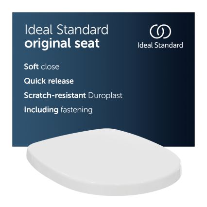 Ideal Standard E712701 - SoftClose CONNECT Toilet Seat, White