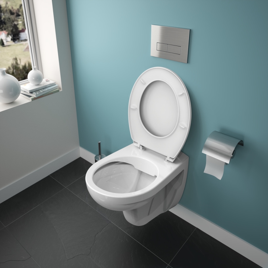 Ideal Standard K881001 - EUROVIT Rimless Wall-Hung Toilet, Ceramic/White