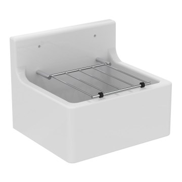 Ideal Standard S593901 - DOURO wall-mounted utility sink with drain grate 45.5 x 38 cm ceramic/white