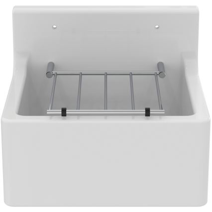 Ideal Standard S593901 - DOURO wall-mounted utility sink with drain grate 45.5 x 38 cm ceramic/white