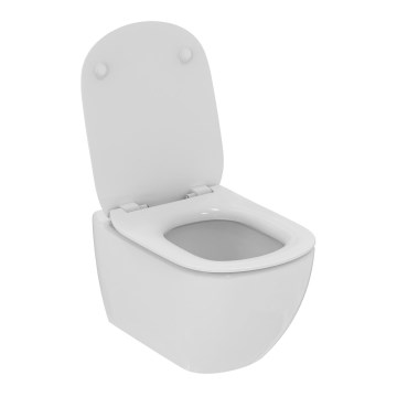 Ideal Standard T354601 - TESI wall-hung toilet with SoftClose seat, ceramic/white