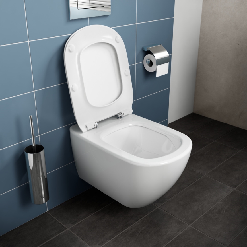 Ideal Standard T354601 - TESI wall-hung toilet with SoftClose seat, ceramic/white