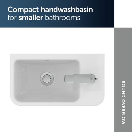 Ideal Standard T458601 - I.LIFE S Wall-hung Basin 45x25 cm ceramic/white