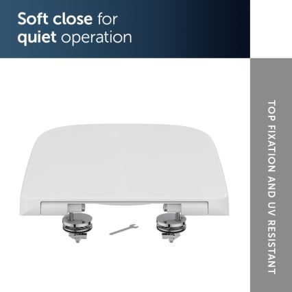 Ideal Standard T468301 - I.LIFE B SoftClose Toilet Seat, White