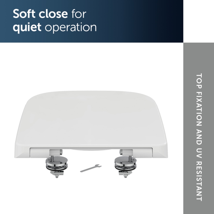 Ideal Standard T468301 - I.LIFE B SoftClose Toilet Seat, White