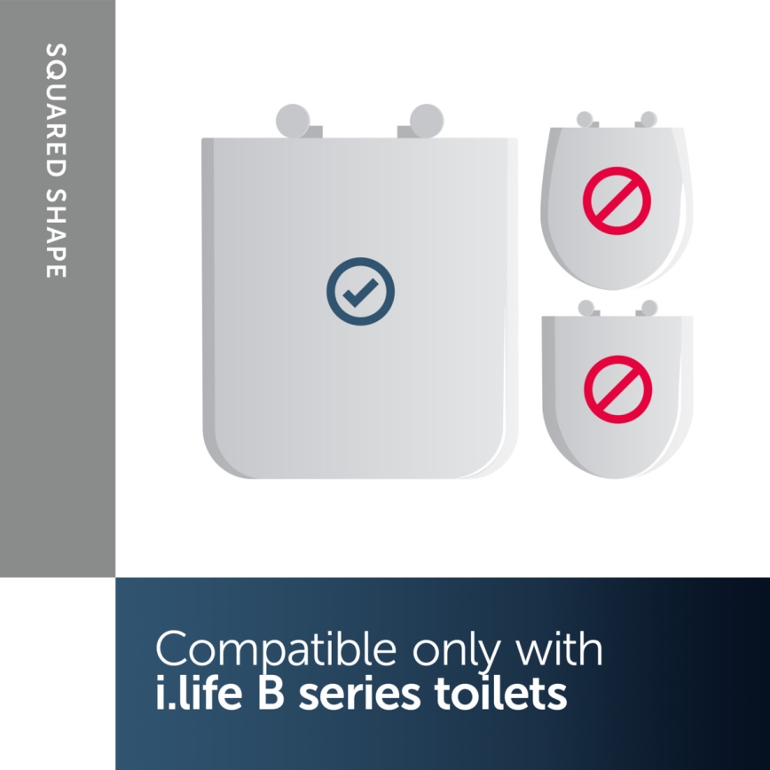 Ideal Standard T468301 - I.LIFE B SoftClose Toilet Seat, White