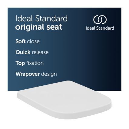 Ideal Standard T468301 - I.LIFE B SoftClose Toilet Seat, White