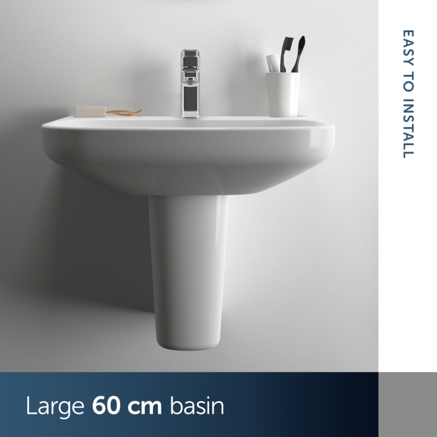 Ideal Standard T470501 - Wall-hung washbasin I.LIFE A 60x48 cm ceramic/white