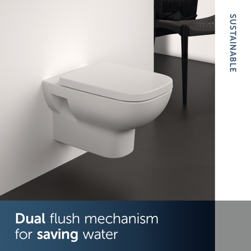 Ideal Standard T471701 - Rimless Wall-hung Toilet I.LIFE A ceramic/white