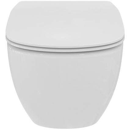 Ideal Standard T536001 - TESI Rimless Wall-Hung Toilet with SoftClose Seat, Ceramic/White