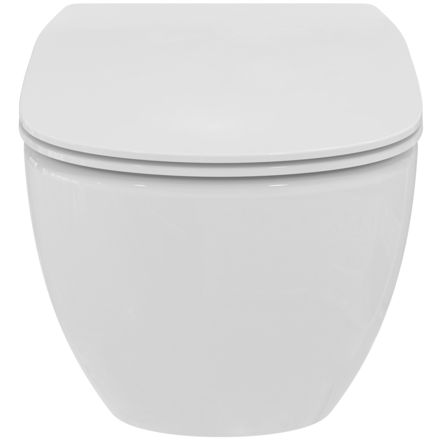 Ideal Standard T536001 - TESI Rimless Wall-Hung Toilet with SoftClose Seat, Ceramic/White