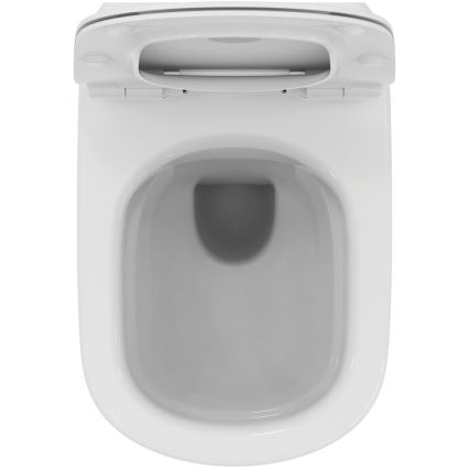 Ideal Standard T536001 - TESI Rimless Wall-Hung Toilet with SoftClose Seat, Ceramic/White