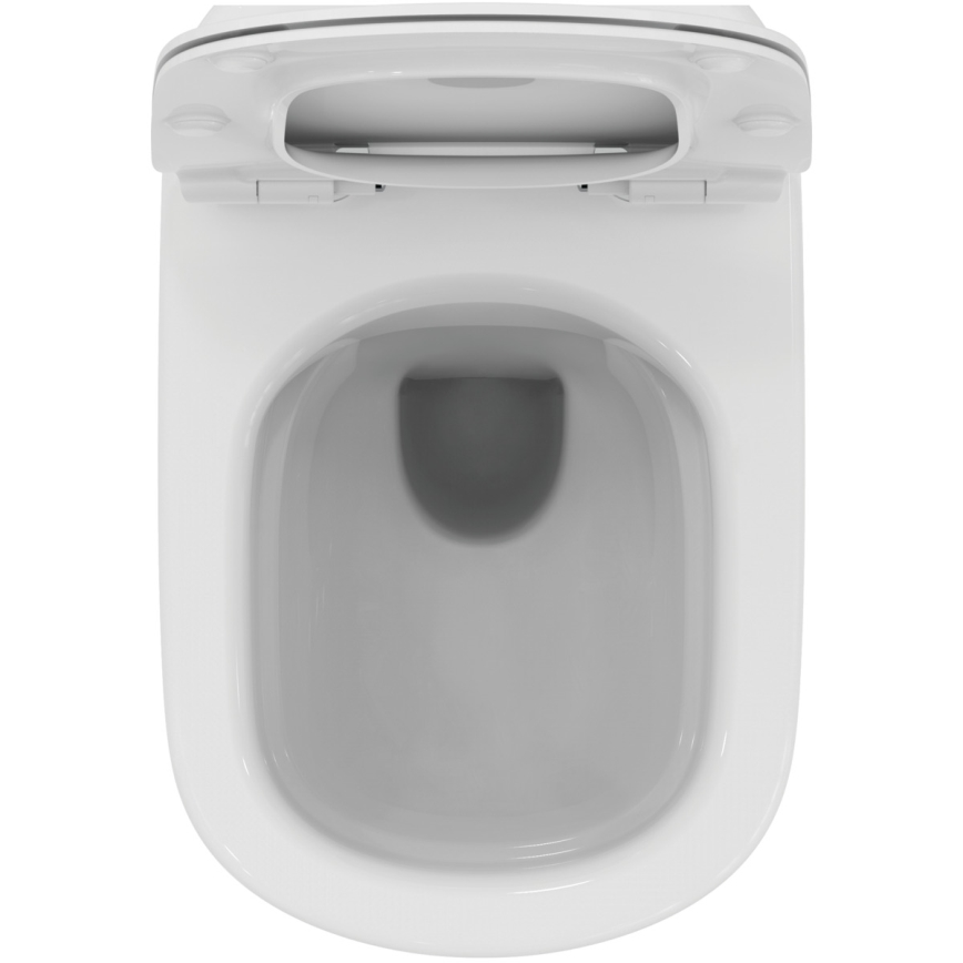 Ideal Standard T536001 - TESI Rimless Wall-Hung Toilet with SoftClose Seat, Ceramic/White