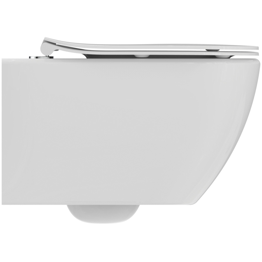 Ideal Standard T536001 - TESI Rimless Wall-Hung Toilet with SoftClose Seat, Ceramic/White