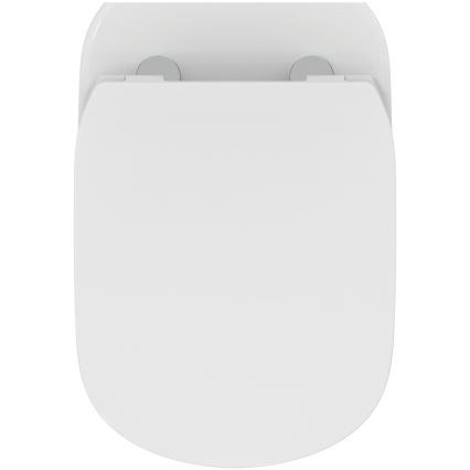 Ideal Standard T536001 - TESI Rimless Wall-Hung Toilet with SoftClose Seat, Ceramic/White