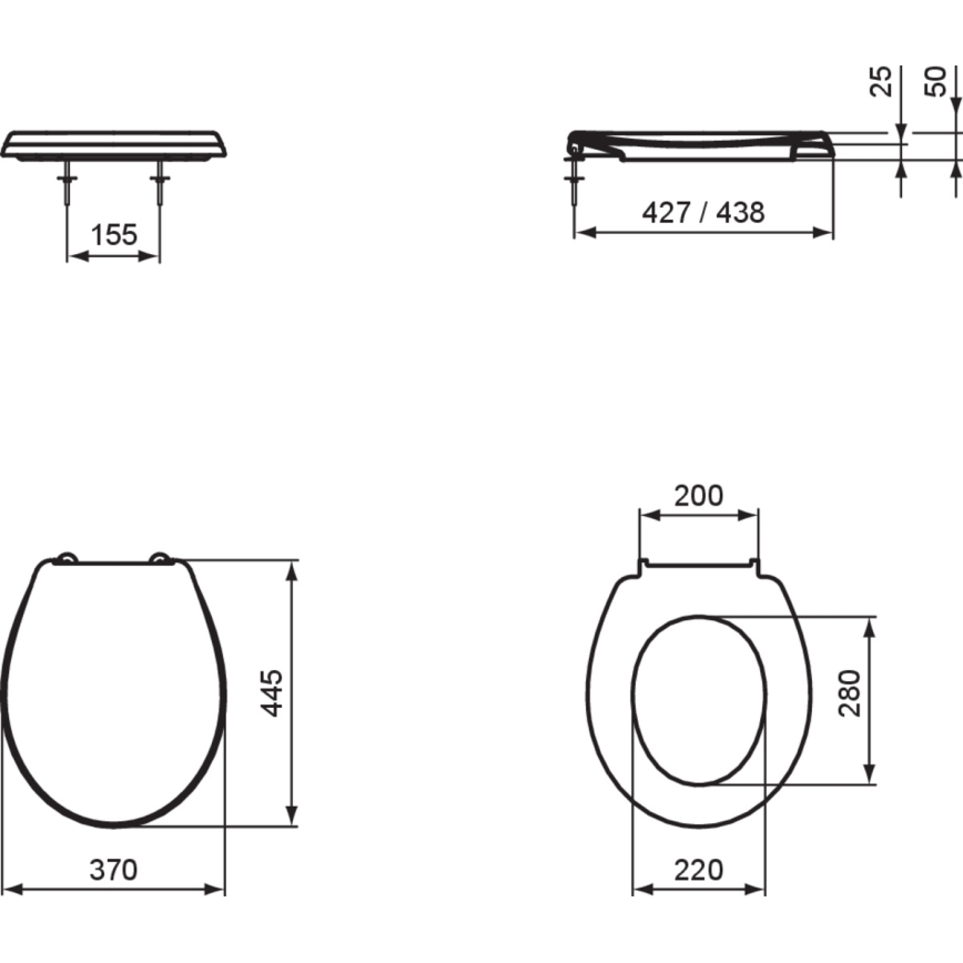 Ideal Standard W302601 - White Toilet Seat