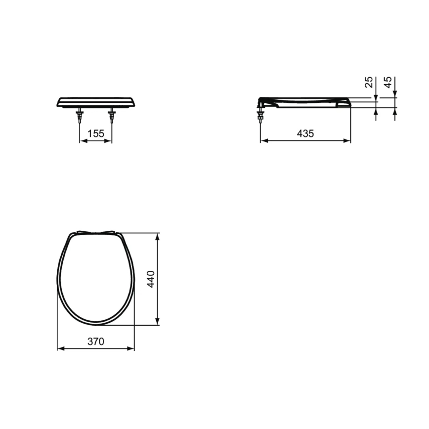 Ideal Standard W303001 - SoftClose Toilet Seat, White