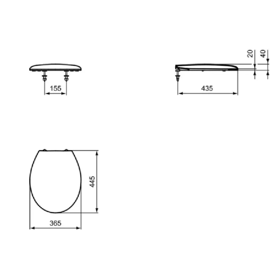 Ideal Standard W303801 - White Toilet Seat