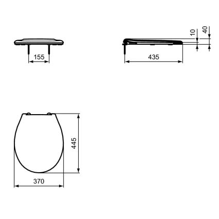 Ideal Standard W835001 - White Toilet Seat