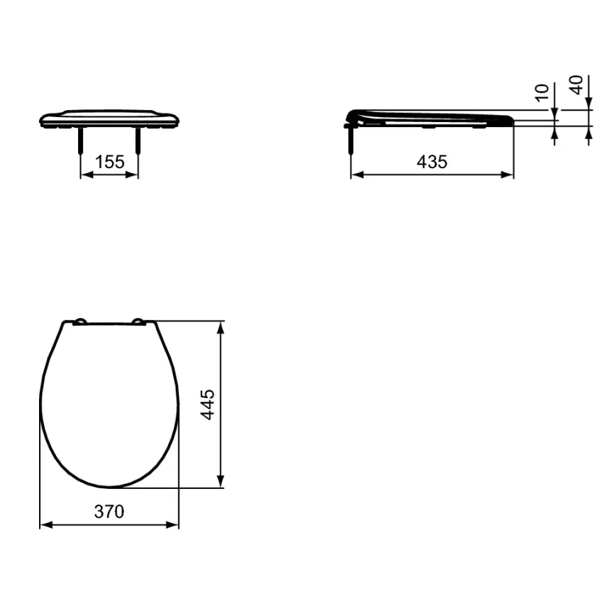 Ideal Standard W835001 - White Toilet Seat