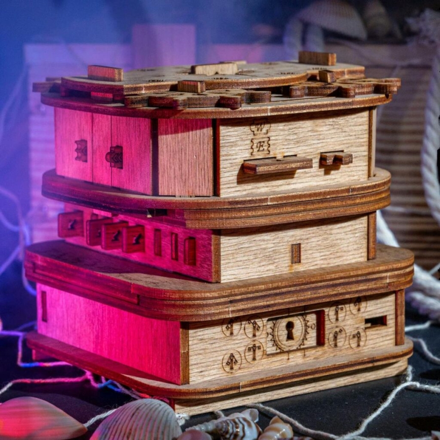 iDventure - Wooden puzzle Davy Jones' box