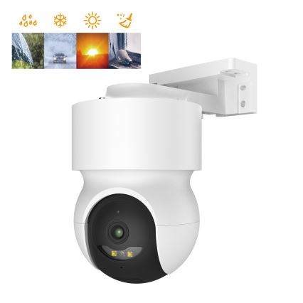 Smart outdoor Wi‑Fi camera with motion sensor, 2K, 12V, IP65, white