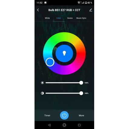 LED RGBW Dimmable Bathroom Ceiling Light, 15W, 230V, 3000–6500 K, Ø 22 cm, IP54, White, Wi-Fi