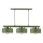 IGNIA Cable-hung Chandelier 3xE27/60W/230V Green/Gold