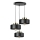 IGNIA Cable Pendant Light, 3x E27/60W/230V, Black