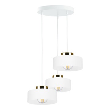 IGNIA Cable Pendant Light, 3x E27/60W/230V, White