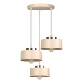 IGNIA Cable-Suspended Pendant Light, 3x E27/60W/230V, Taupe