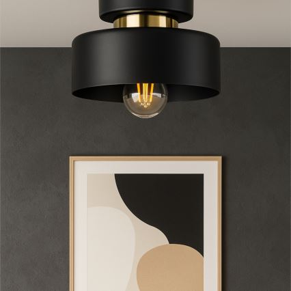 IGNIA Ceiling Light 1x E27/60W/230V Black/Gold