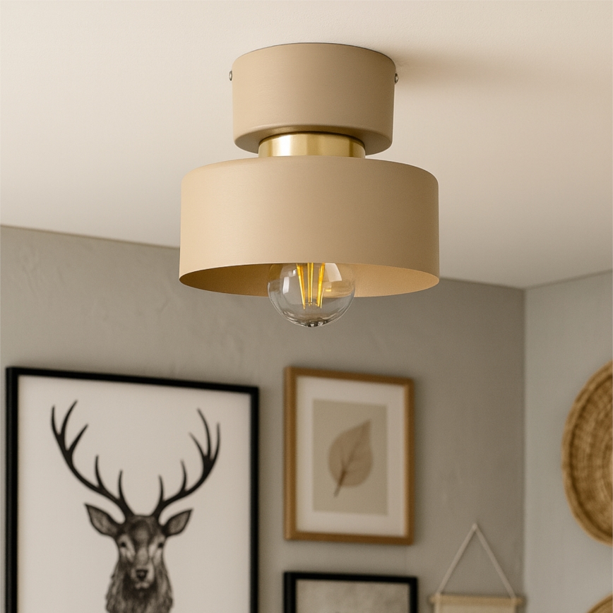 IGNIA Ceiling Light 1xE27/60W/230V Beige/Gold
