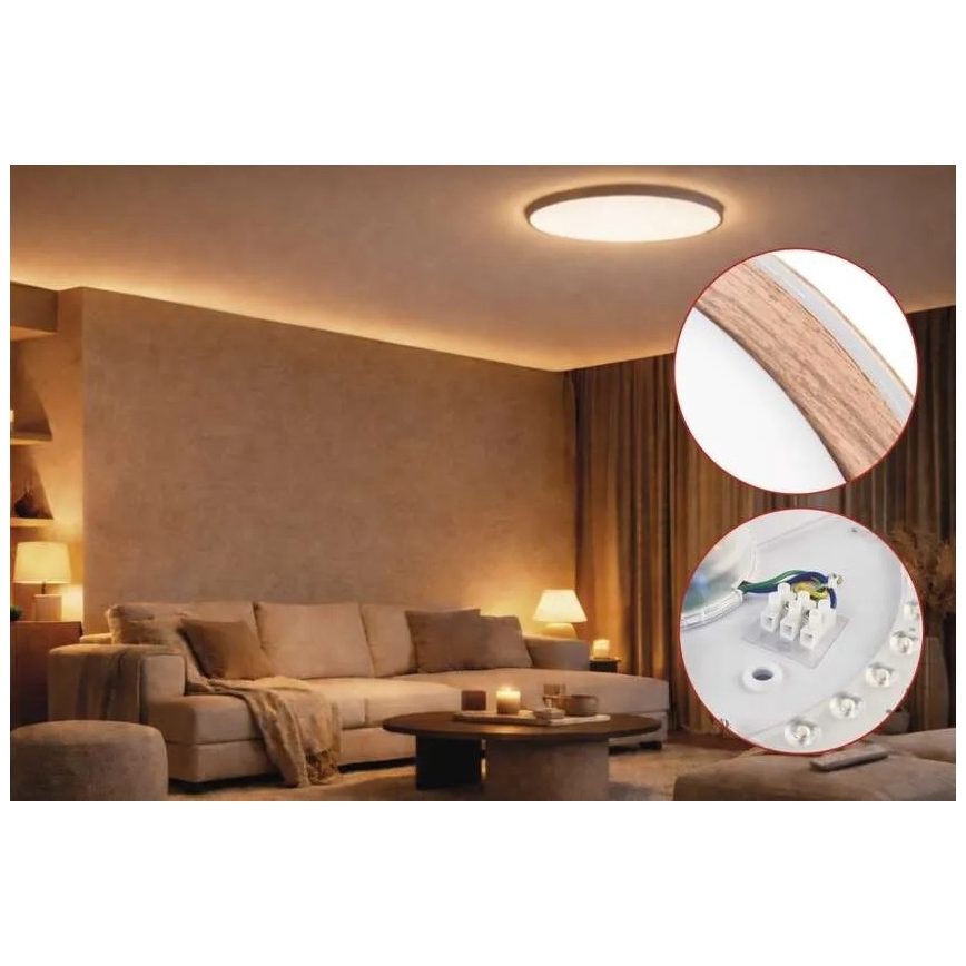 ILVI Dimmable LED Ceiling Light 45W/230V 2700-6500K Ø50 cm Beige + Remote Control
