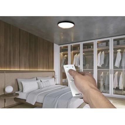 Dimmable LED Ceiling Light ILVI LED/45W/230V 2700-6500K Ø 50 cm black/beige + remote control