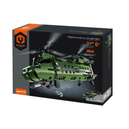 iM.Master - 2-in-1 Mechanically Powered Helicopter Building Set, 393 Pieces