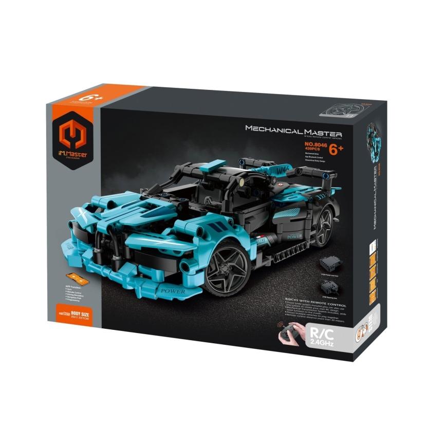 iM.Master - Car Building Set, 439 pieces + Remote Control (requires 3×AAA)