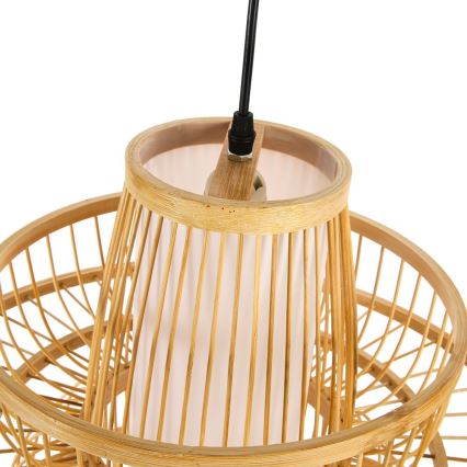 Chandelier on a string PINCHOS 1xE27/40W/230V d. 45 cm bamboo