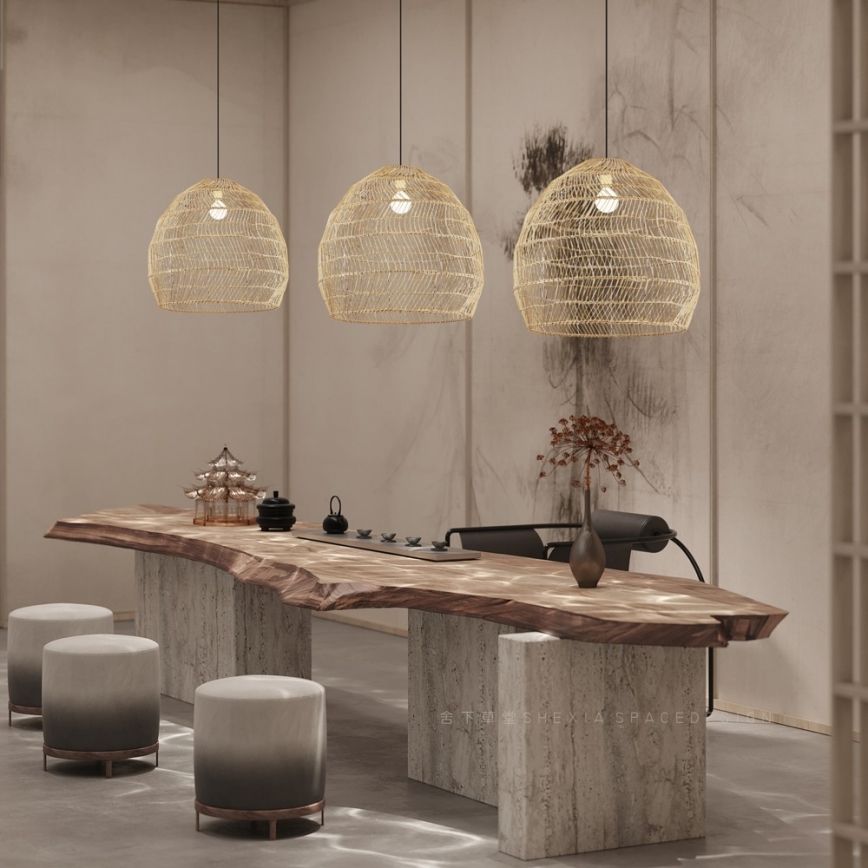 BOHO DELICADO Cable Pendant Light 1xE27/40W/230V Ø 60 cm