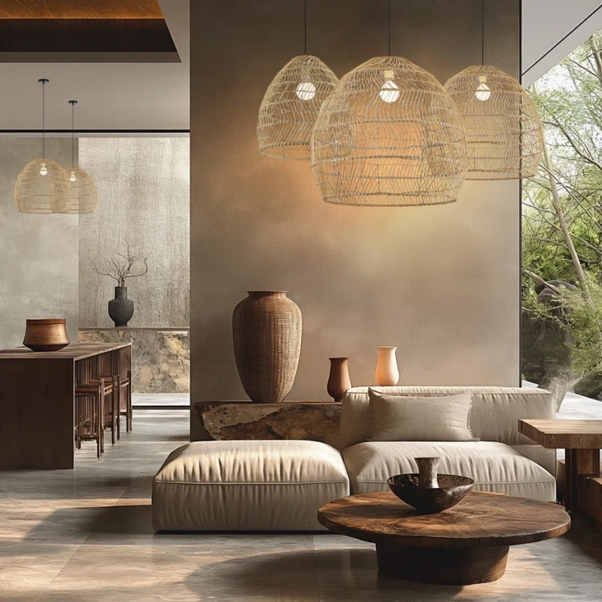 BOHO DELICADO Cable Pendant Light 1xE27/40W/230V Ø 60 cm