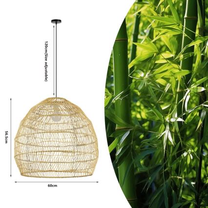 BOHO DELICADO Cable Pendant Light 1xE27/40W/230V Ø 60 cm