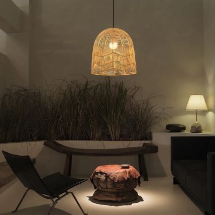 Chandelier on a string PELO 1xE27/40W/230V d. 40 cm rattan