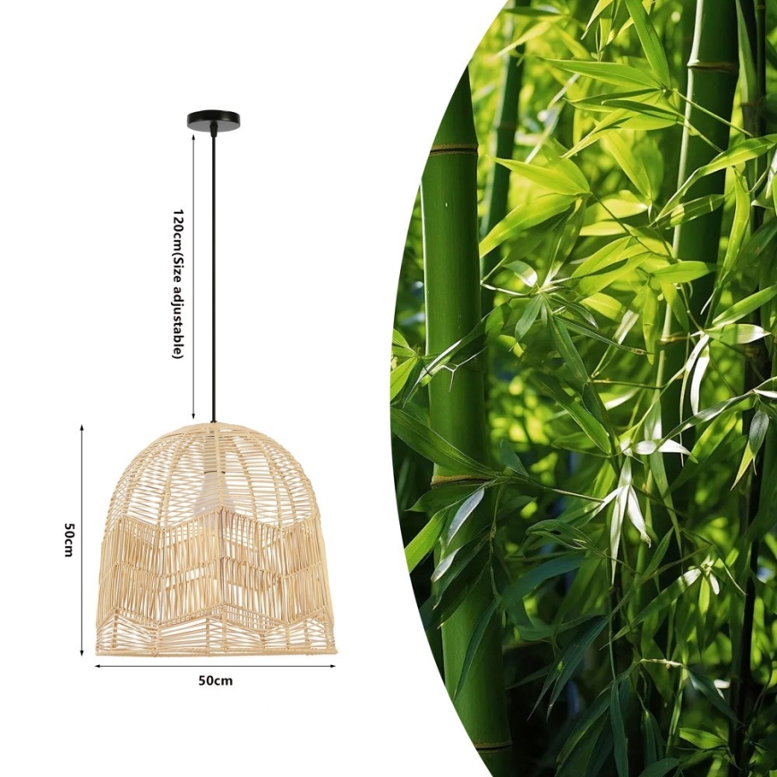 Chandelier on a string PELO 1xE27/40W/230V d. 50 cm rattan