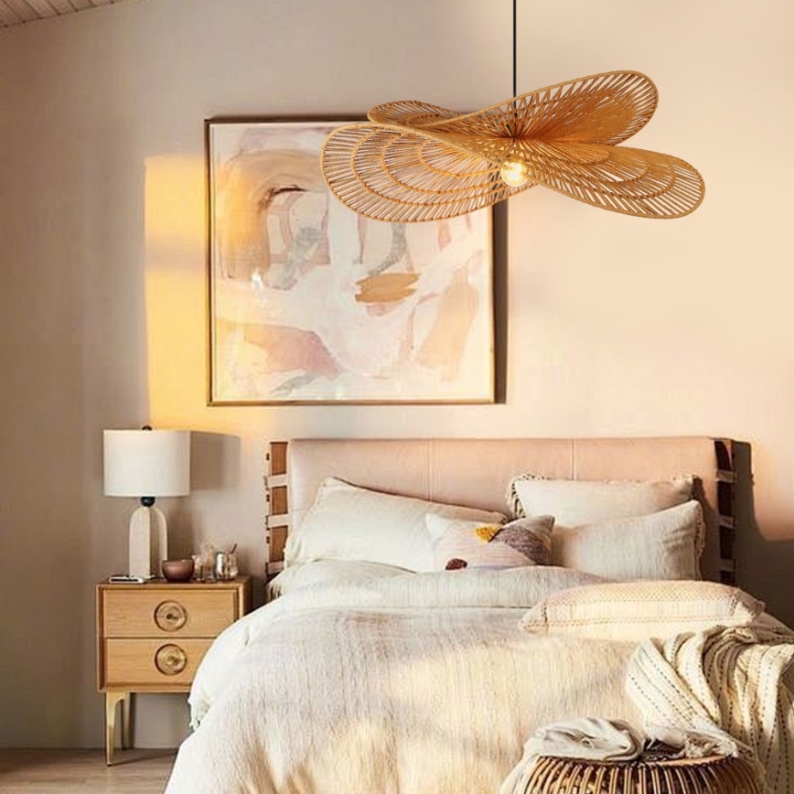 Chandelier on a string MARIPOSA 1xE27/40W/230V d. 80 cm jute