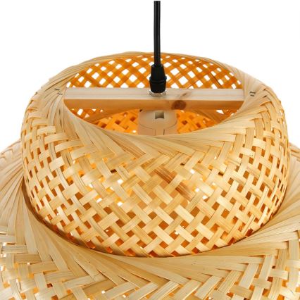 Chandelier on a string HILO 1xE27/40W/230V d. 38 cm bamboo