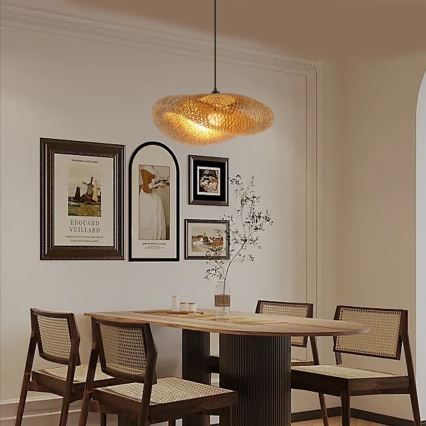 Chandelier on a string HILO 1xE27/40W/230V d. 60 cm bamboo