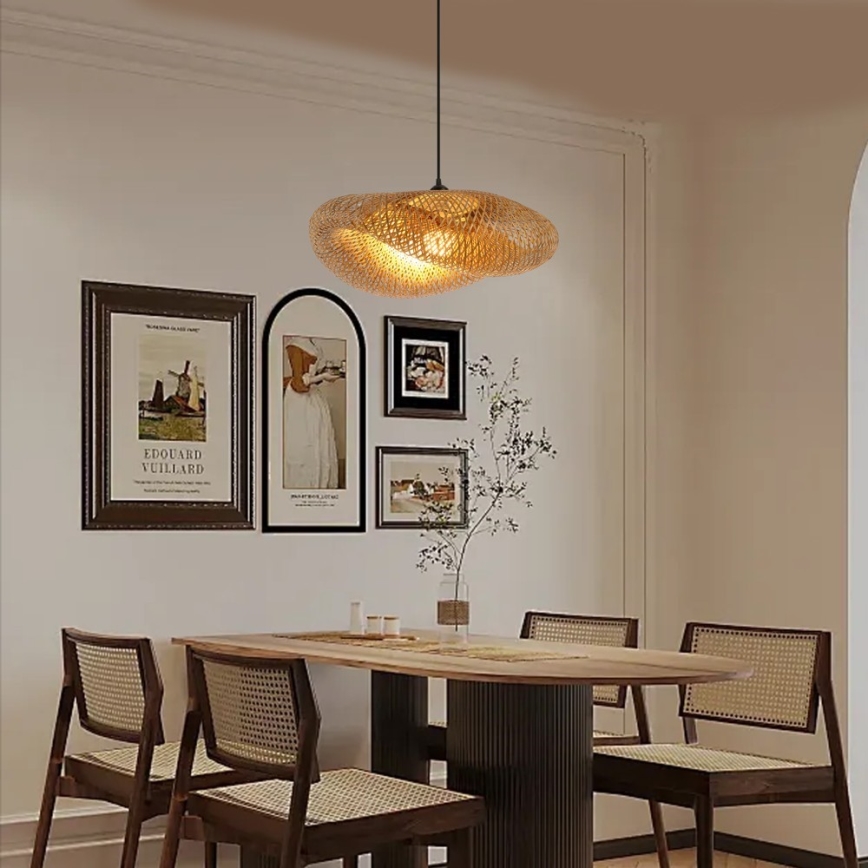 Chandelier on a string HILO 1xE27/40W/230V d. 60 cm bamboo