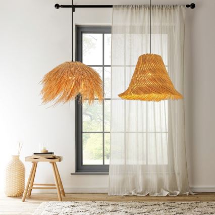 Chandelier on a string NATURALEZA 1xE27/40W/230V d. 55 cm rattan