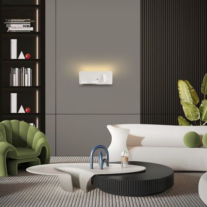 Immax 08286L - LED Wall spotlight with shelf, USB port and wireless charging Be PREPARE LED/3W/230V + LED/3W white